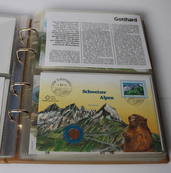 SCHWEIZ 1988-2005 schöne Numisbrief-Sammlung mit guten Ausgaben