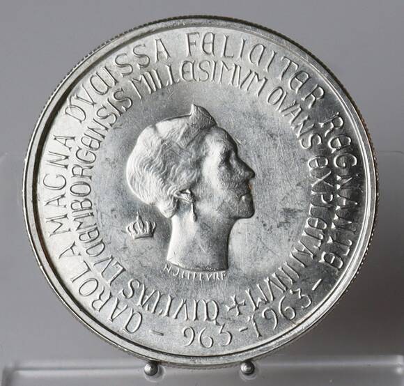 LUXEMBURG 250 Frang, Silber, 1963