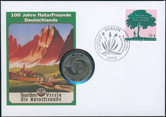 BRD 1982/2005 Numisbrief 100 Jahre Naturfreunde Deutschlands