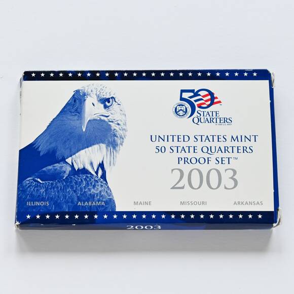 USA 2003 Proof Set 50 State Quarters 5 Münzen