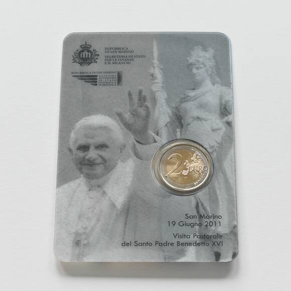 SAN MARINO 2 Euro 2011 R Besuch Papst Benedikt XVI.