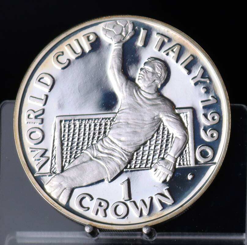 GIBRALTAR 1 Crown 1990 Fußball-WM 1990 in Italien