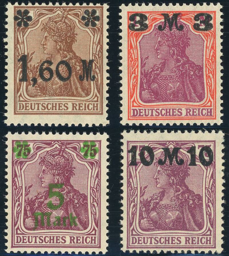 DR 1921 MiNr. 154-157 II