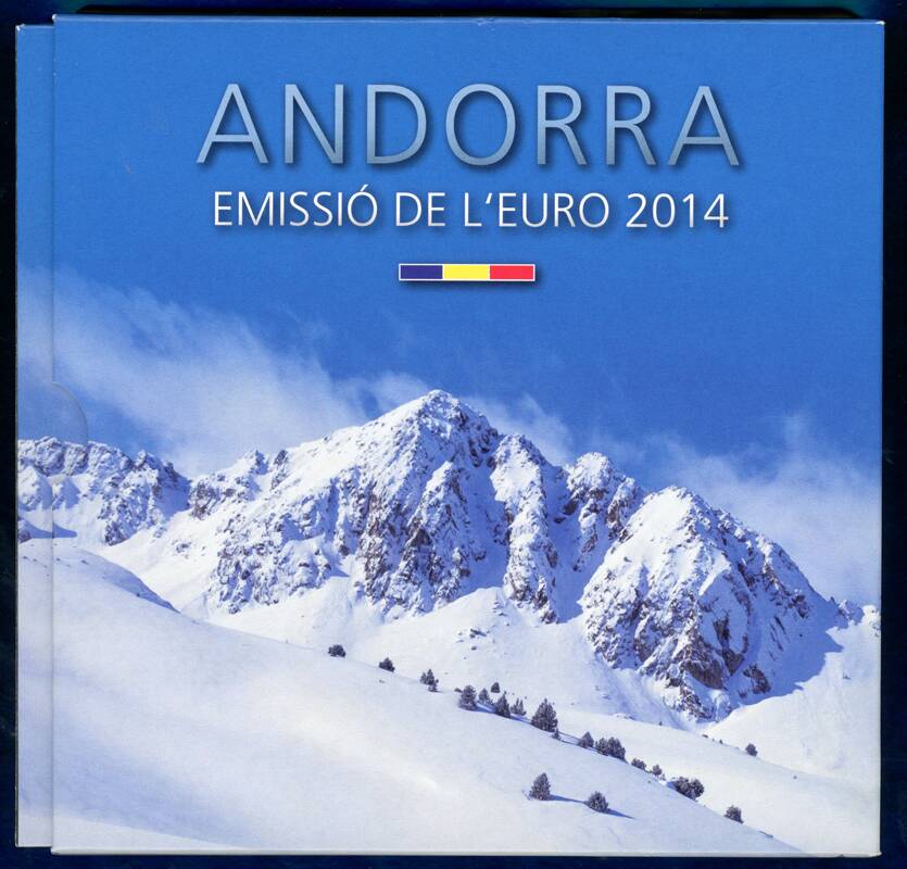 ANDORRA 2014 Kursmünzsatz Emissió de L´Euro