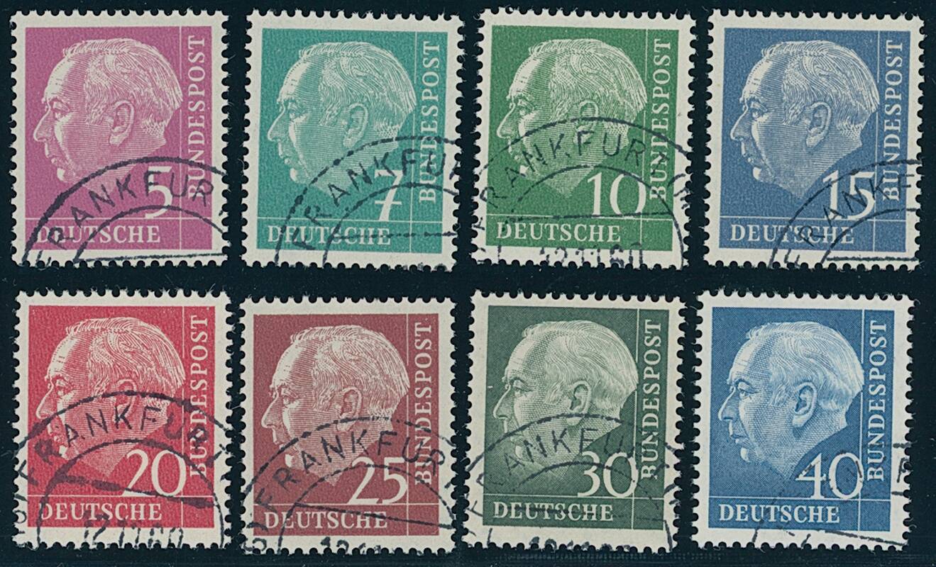 BRD 1960, MiNr. 179-260 y Heuss lumogen