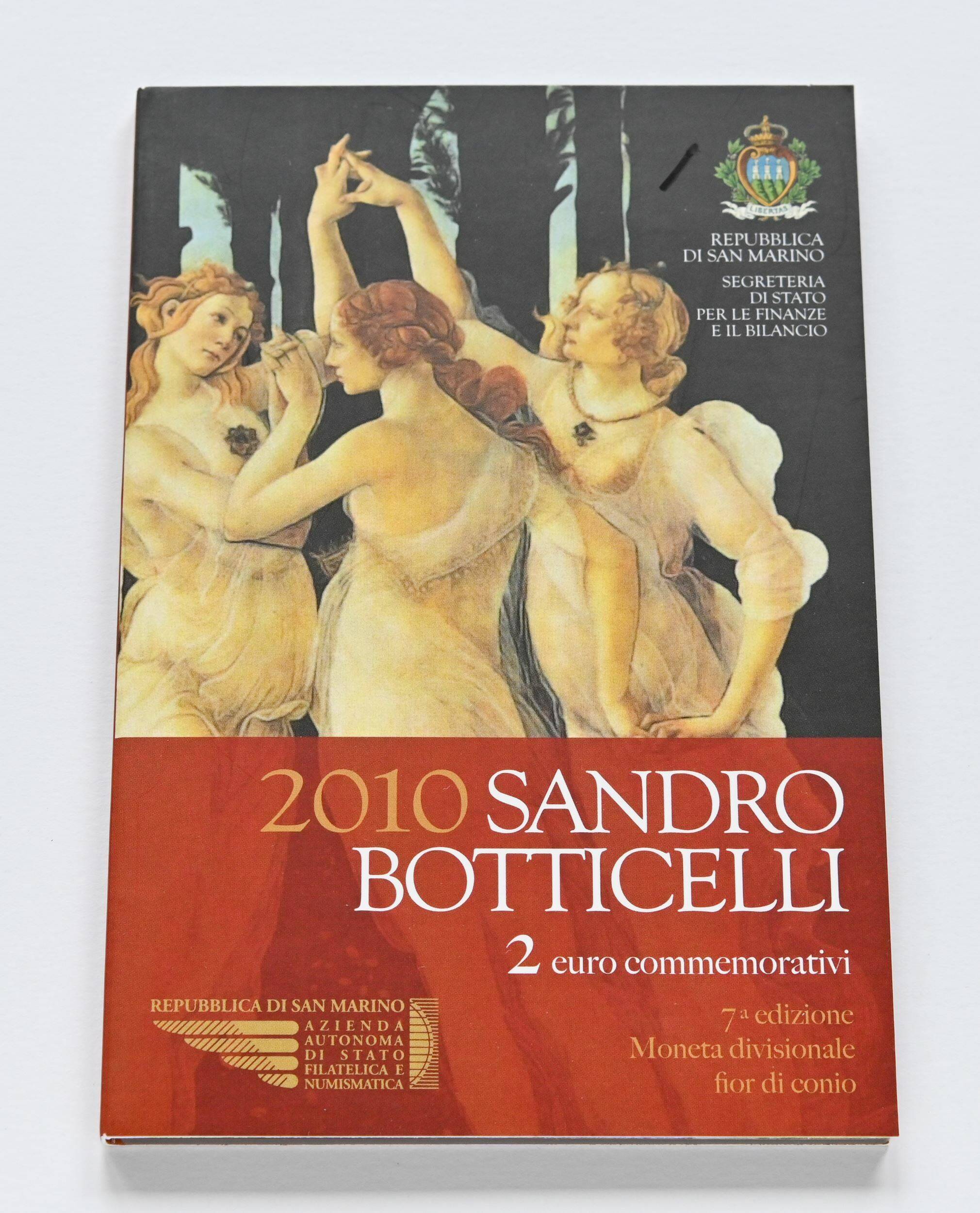 SAN MARINO 2 Euro 2010 Boticelli