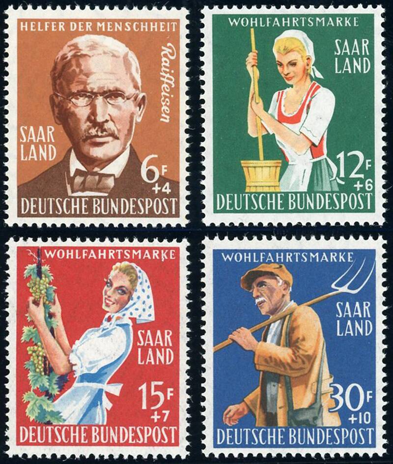 SAARLAND 1957 MiNr. 441-444