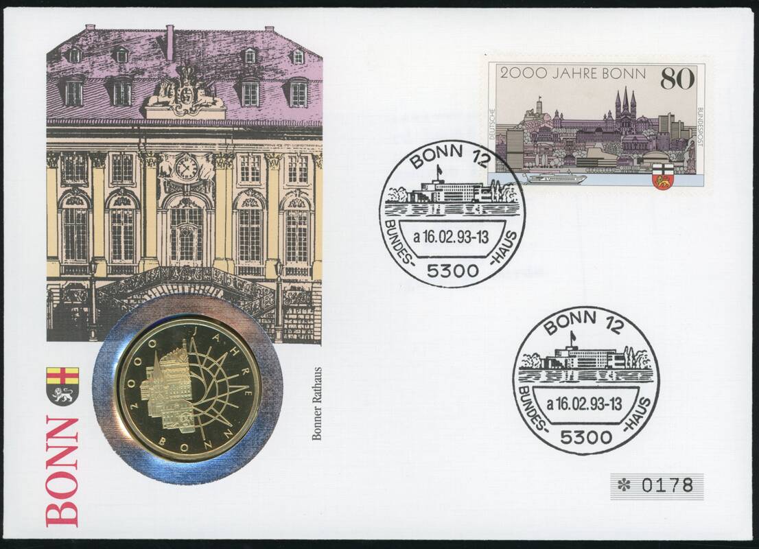 BRD 1989/1993 Numisbrief Bonn