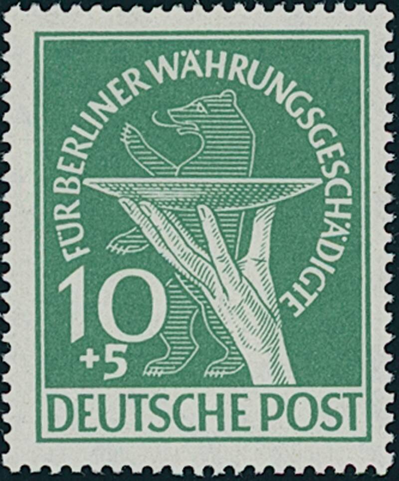 BERLIN 1949 MiNr. 68 VI sehr guter Plattenfehler