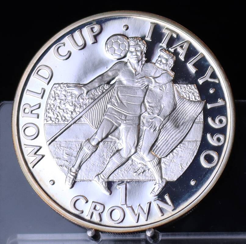 GIBRALTAR 1 Crown 1990 Fußball-WM 1990 in Italien