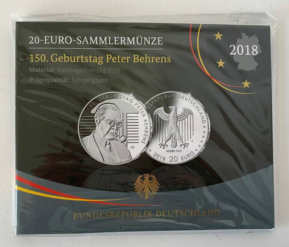 BRD, 20 Euro 2018 A Peter Behrens