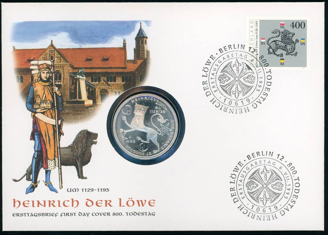 BRD 1995/1995 Numisbrief Heinrich der Löwe