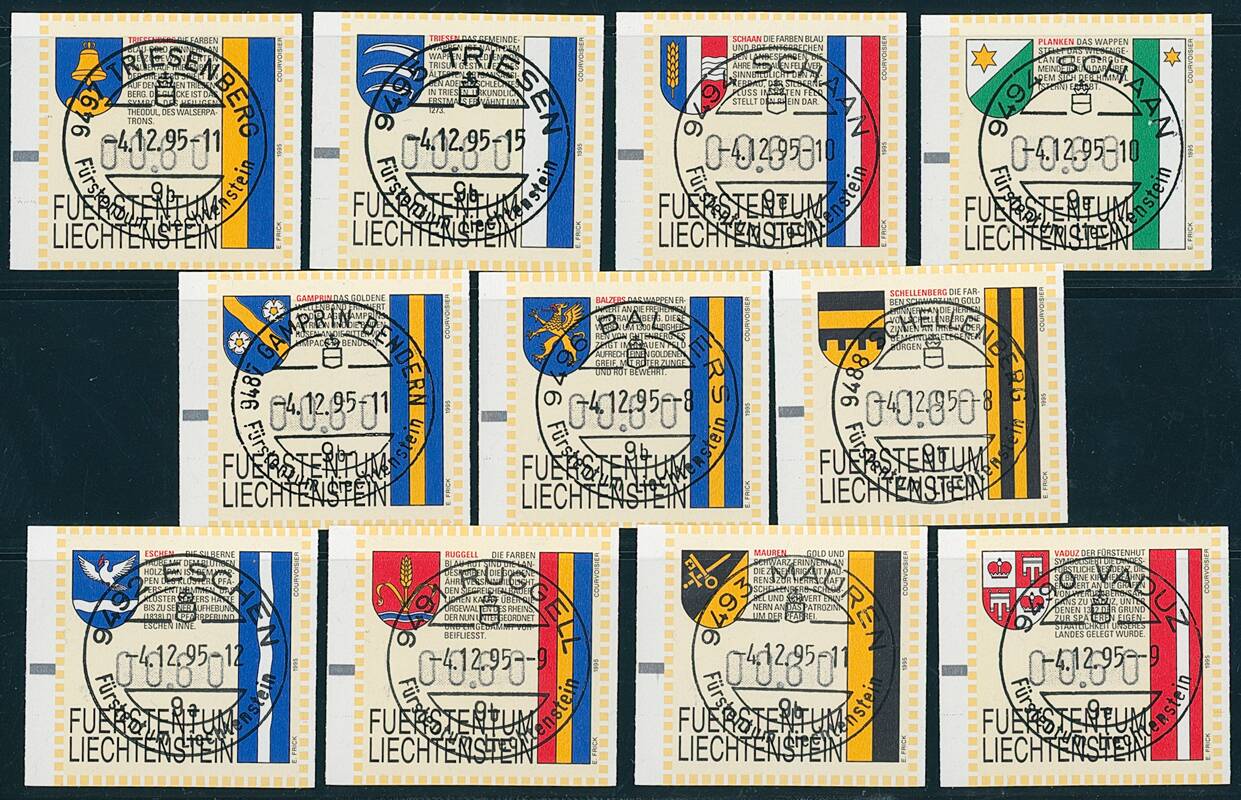 LIECHTENSTEIN Automatenmarken MiNr. 1-11