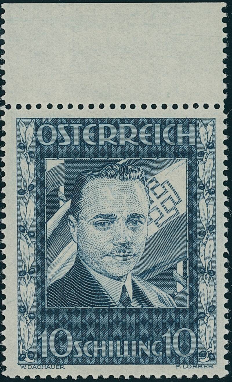 ÖSTERREICH 1936 MiNr. 588 Dollfuß Oberrand