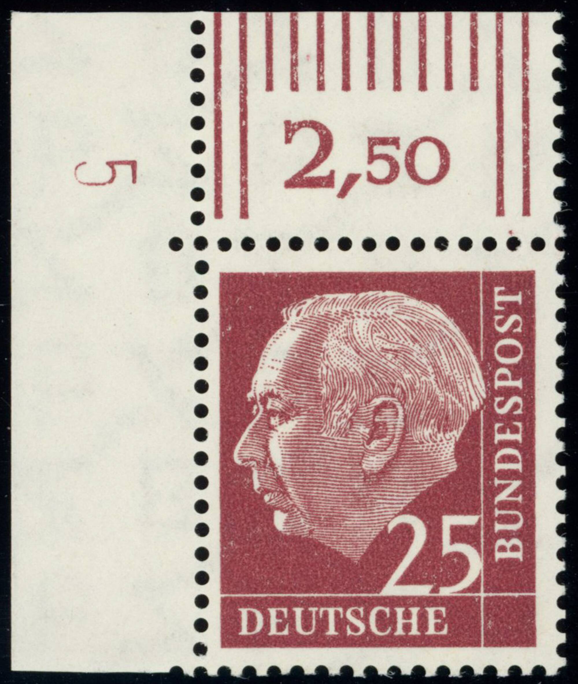 BRD 1954, Heuss I, 186 x W DZ