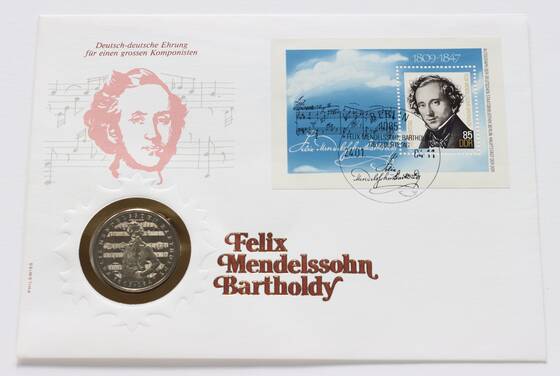 BRD 1984/1984 Numisbrief Felix Mendelssohn Bartholdy