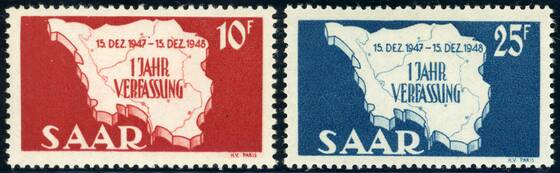 SAARLAND 1948 MiNr. 260-261