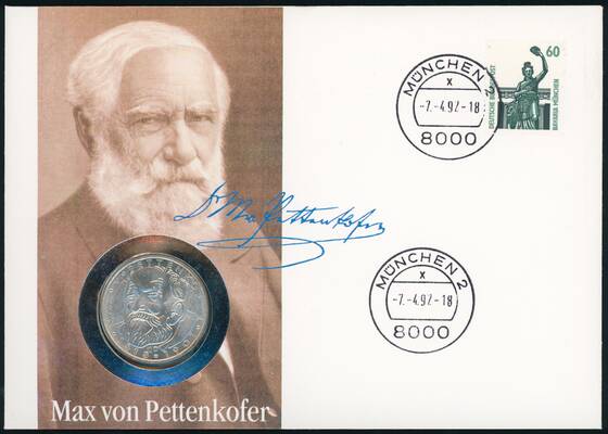 BRD 1968/1992 Numisbrief "Max von Pettenkofer"