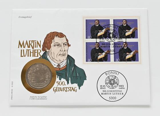 BRD 1983 Numisbrief Martin Luther