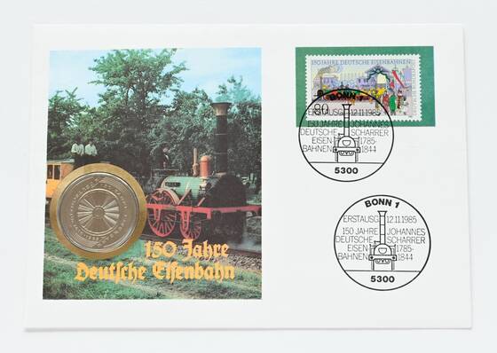 BRD 1985 Numisbrief 150 Jahre Deutsche Eisenbahn