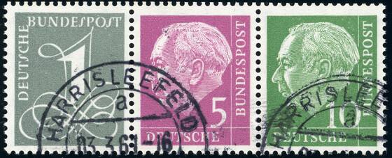 BRD 1958, Heuss und Ziffer, W 18 X