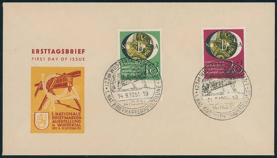 BRD 1951 MiNr. 141-142 FDC