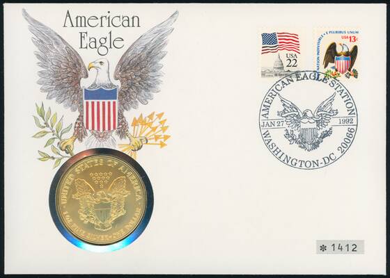 USA 1992/1992 Numisbrief American Eagle
