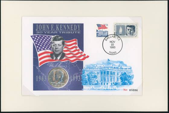 USA 1964/1993 Numisbrief John F. Kennedy 30 Year Tribute