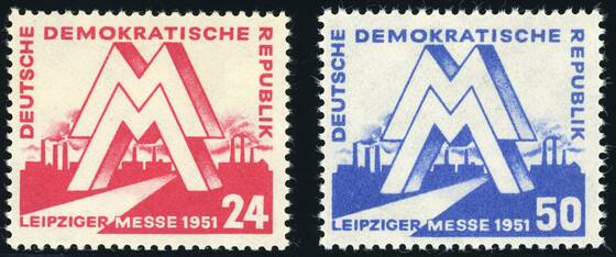 DDR 1951 MiNr. 282-283