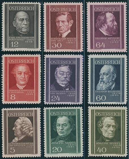 ÖSTERREICH 1937 MiNr. 649-657