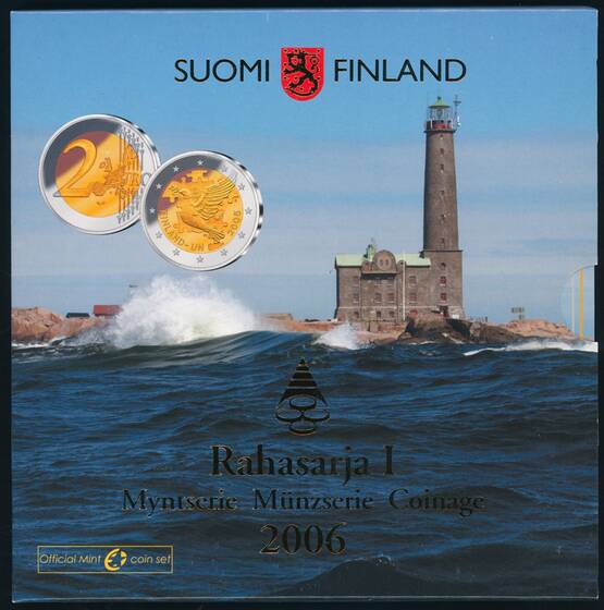 FINNLAND 2006 offizieller Kursmünzensatz Finnische Leuchttürme