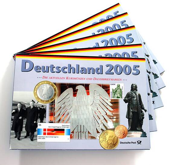 BRD Kursmünzsätze KMS Deutsche Post 2005