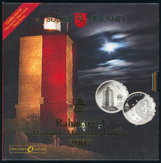 FINNLAND 2007 offizieller Kursmünzensatz Finnische Leuchttürme II