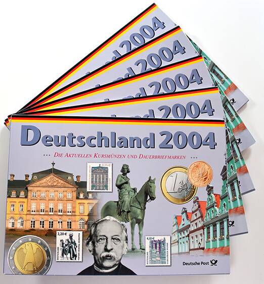 BRD Kursmünzsätze KMS Deutsche Post 2004