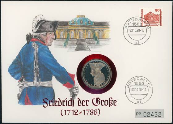 BRD/DDR 1986/1990 Numisbrief Friedrich der Große