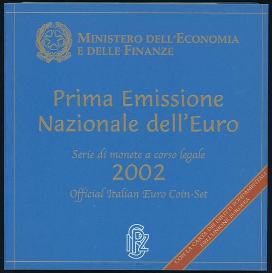 ITALIEN offizieller Euro-Kursmünzensatz 2002