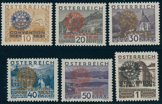 ÖSTERREICH 1931 MiNr. 518-523