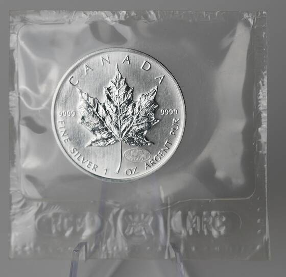 KANADA 5 Dollars Maple Leaf 2000 Privy Mark "Feuerwerk 2000"