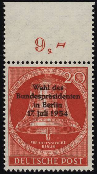 BERLIN 1954 MiNr. 118 Oberrand