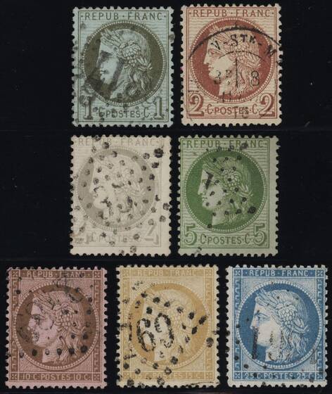 Frankreich 1871 MiNr. 45-51
