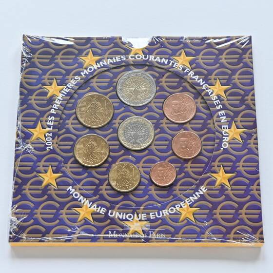 FRANKREICH offizieller Euro-Kursmünzsatz KMS 2002