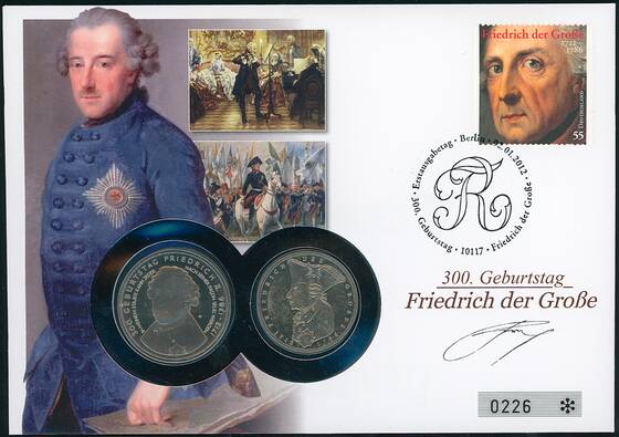 BRD 1986/2012 Numisbrief 300. Geburtstag Friedrich der Große