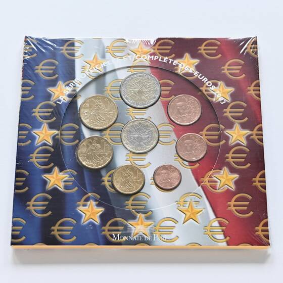 FRANKREICH offizieller Euro-Kursmünzsatz KMS 2003