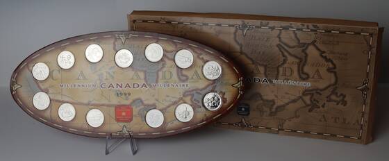 KANADA 1999 Set mit 12 x 25 Cents Millennium Kupfer/Nickel