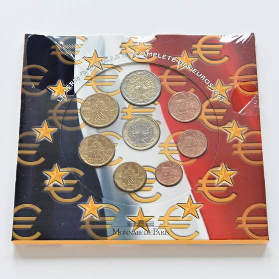 FRANKREICH offizieller Euro-Kursmünzsatz KMS 2004