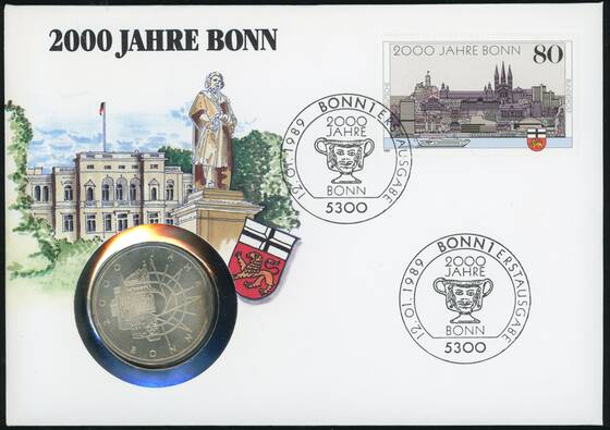 BRD 1989/1989 Numisbrief 2000 Jahre Bonn