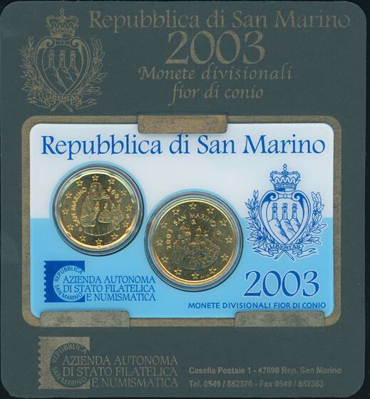 SAN MARINO offizieller Minisatz 2003