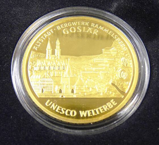 BRD 100 Euro Gold 2008 G Unesco Welterbe Altstadt Goslar