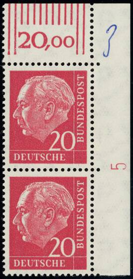 BRD 1954 MiNr. 185 x W DZ Druckerzeichen "5" positiv