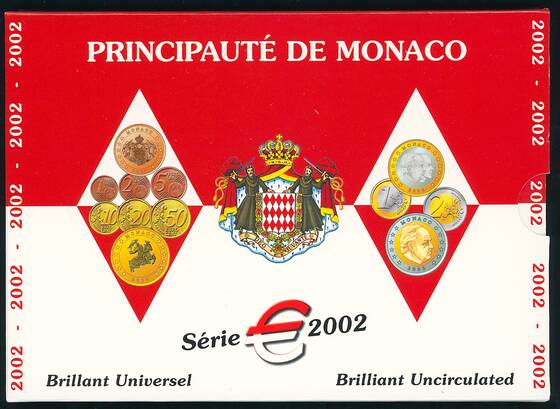 MONACO offizieller Kursmünzensatz KMS 2002